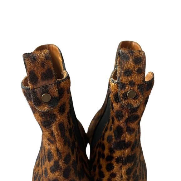 Veronica Beard Landon Leopard Print Calf Hair Ankle Boots Size 8.5 US 39 EU - Picture 11 of 14